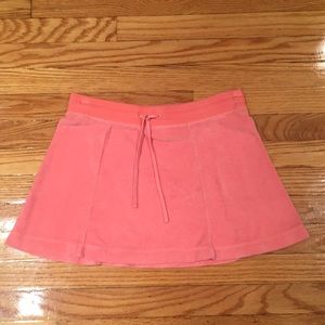 Small coral terry cloth skirt